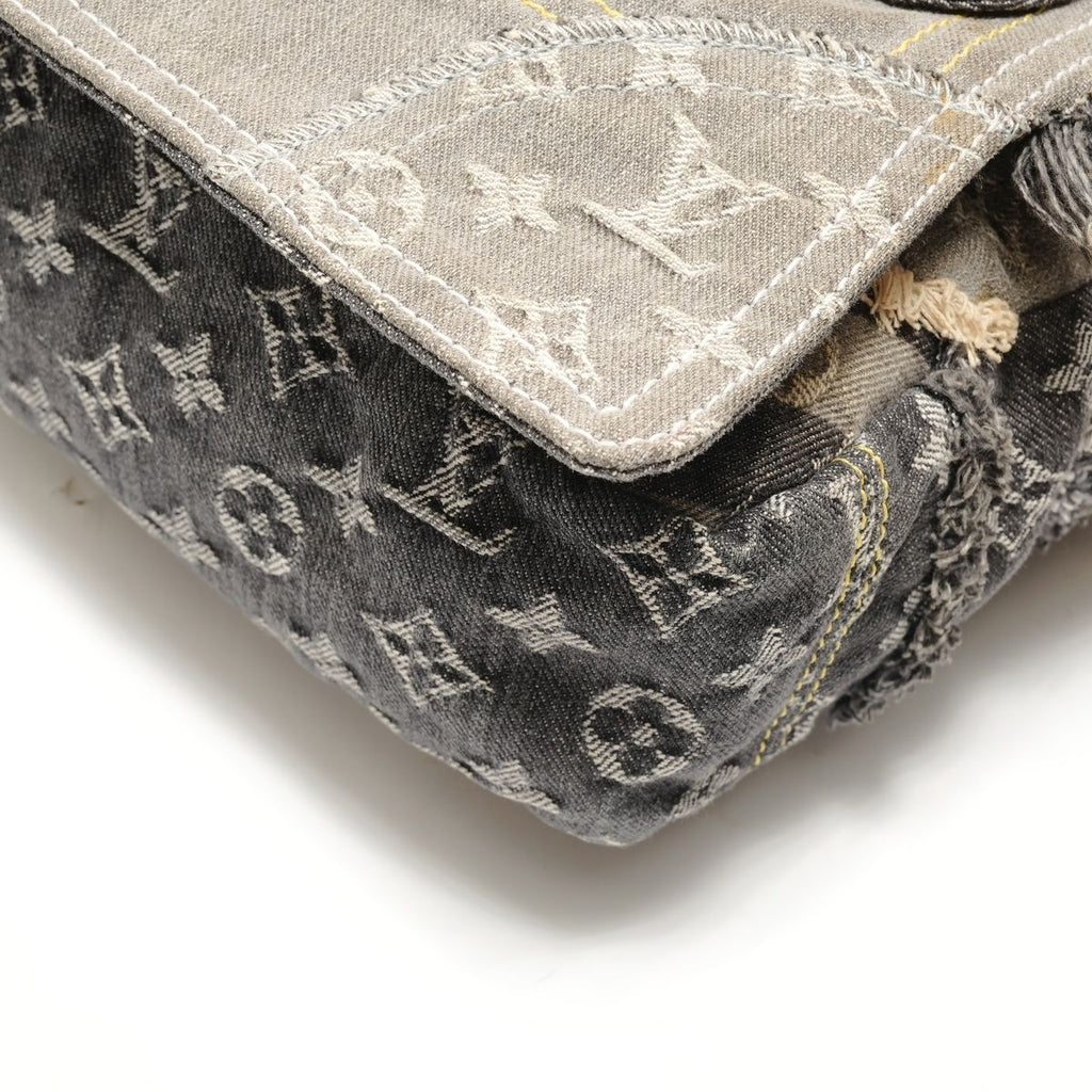 Louis Vuitton Shoulder Bag Patchwork Postie Monogram Denim — view 6