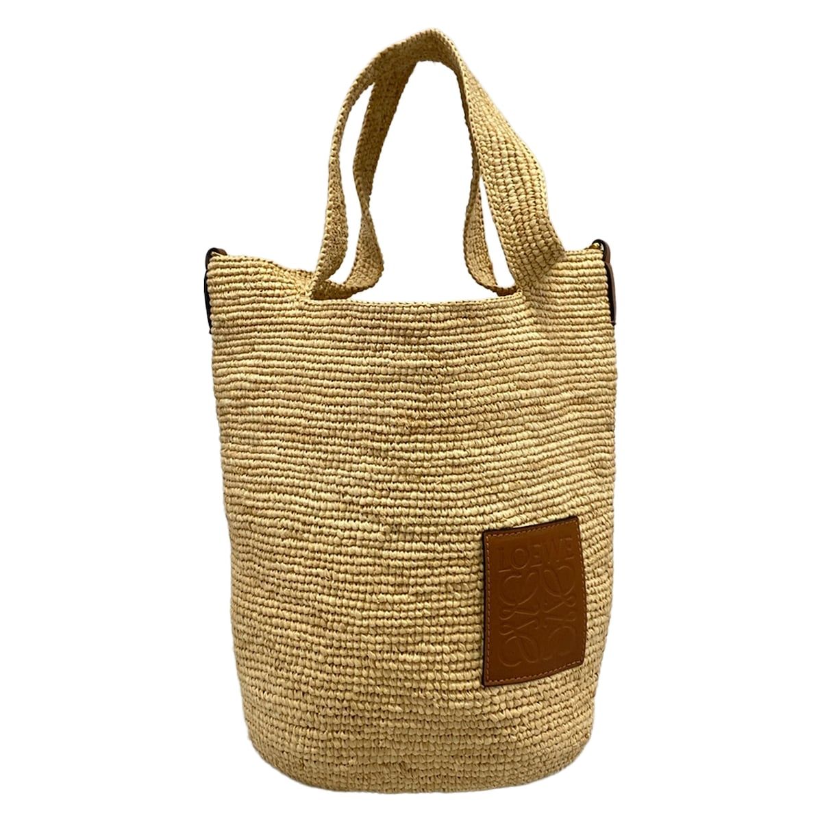 Loewe Tote Slit Mini Beige Brown Basket Leather