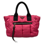 Prada Tote Tessuto Bomber Pink Black