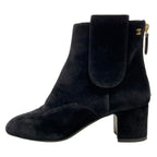 Chanel Short Boots 35 C Black Gold