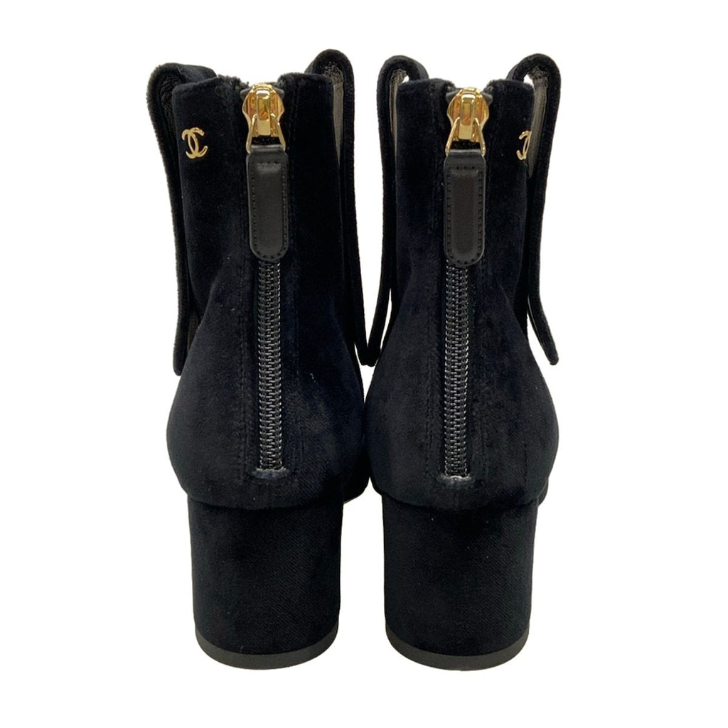 Chanel Short Boots 35 C Black Gold — view 3