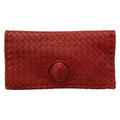 Bottega Veneta Clutch Intrecciato Red Leather