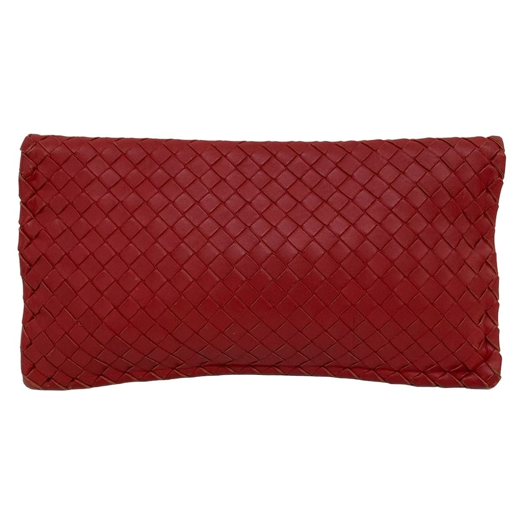 Bottega Veneta Clutch Intrecciato Red Leather — view 3