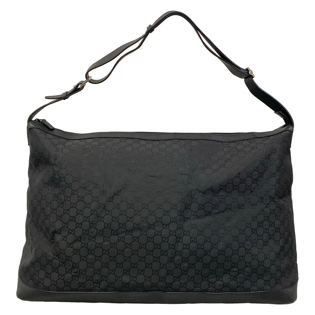 Gucci Boston Bag GG Pattern Black Leather