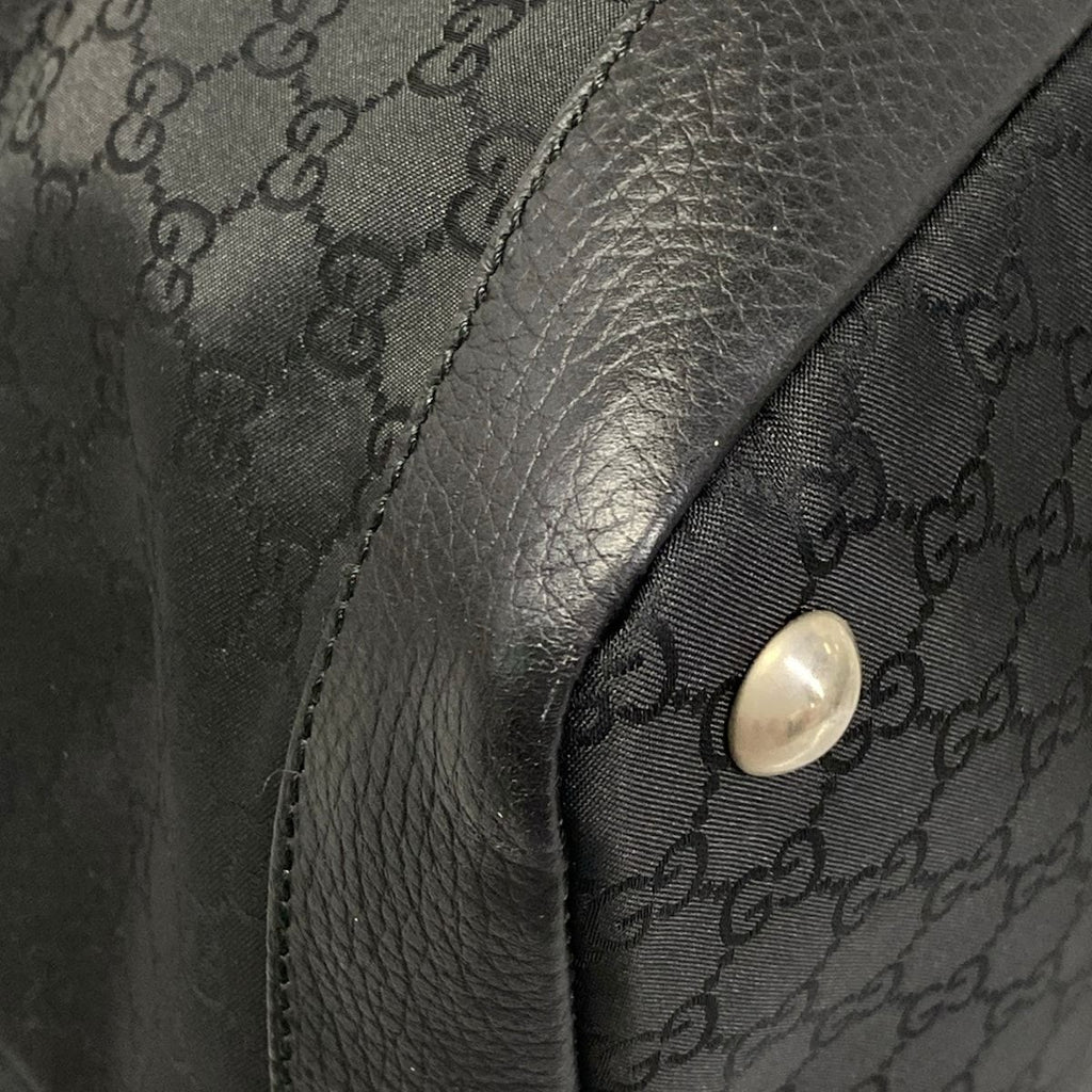 Gucci Boston Bag GG Pattern Black Leather — view 6