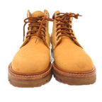 Celine Lace Up Boots Shoes Suede Leather 38 Yellow Brown — view 2
