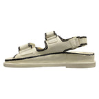 Chanel Sandals 34 C White Black CC Logo Velcro Leather — view 3
