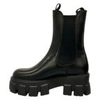 Prada Short Boots 36.5 Black Side Gore Leather — view 3