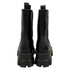 Prada Short Boots 36.5 Black Side Gore Leather — view 6