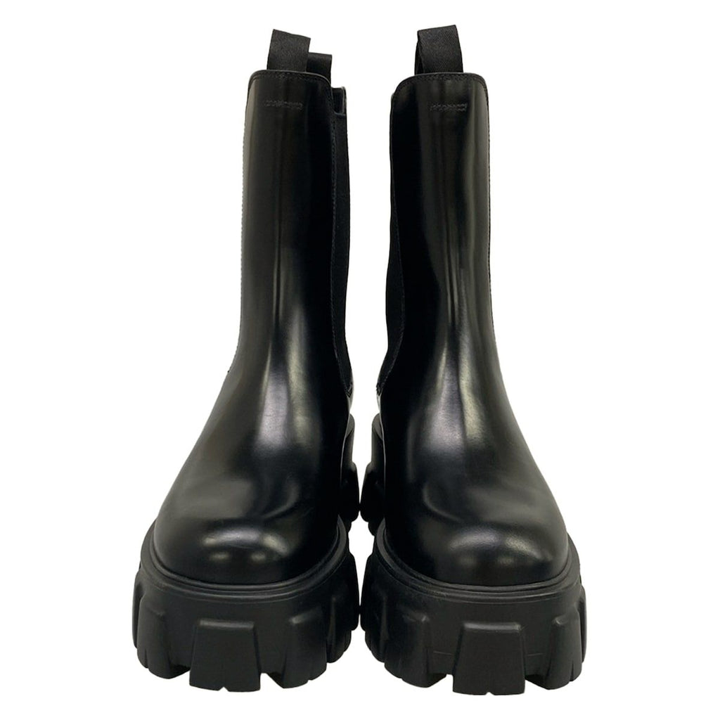 Prada Short Boots 36.5 Black Side Gore Leather — view 5