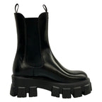 Prada Short Boots 36.5 Black Side Gore Leather — view 2