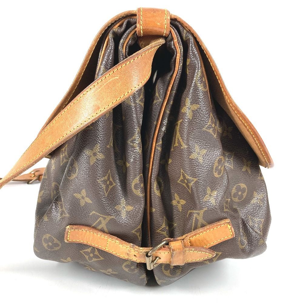 Louis Vuitton Shoulder Bag Saumur 35 Monogram Canvas Brown — view 3