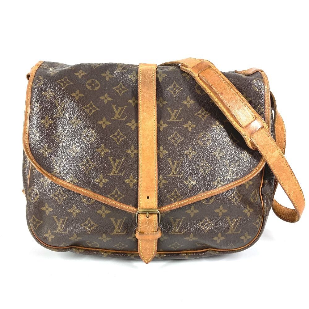 Louis Vuitton Shoulder Bag Saumur 35 Monogram Canvas Brown