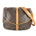Louis Vuitton Shoulder Bag Saumur 35 Monogram Canvas Brown