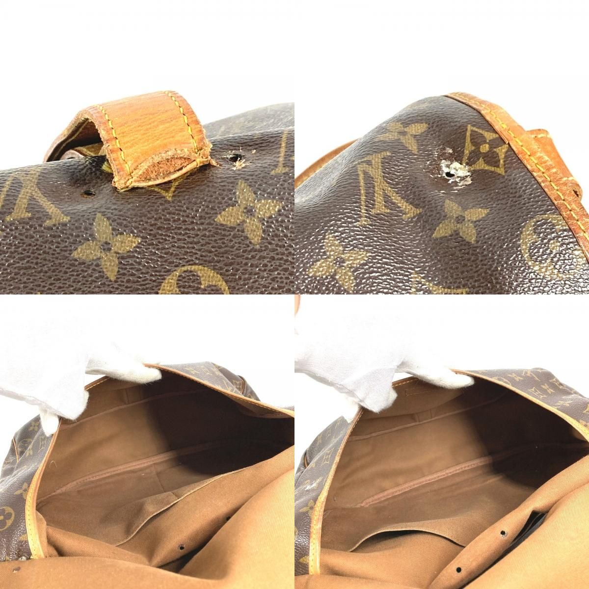 Louis Vuitton Shoulder Bag Saumur 35 Monogram Canvas Brown — view 8