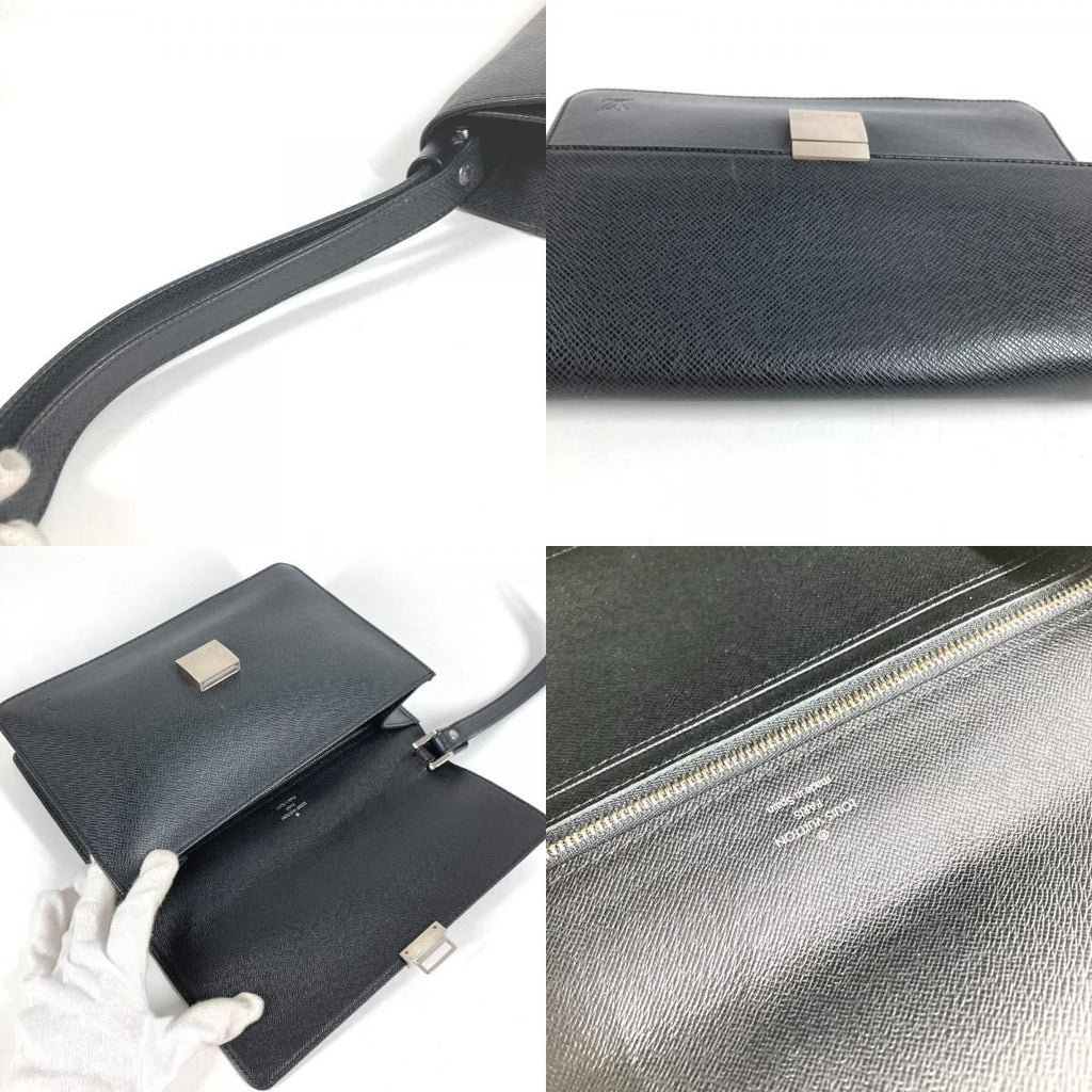 Louis Vuitton Second Bag Selenga Taiga Leather Ardoise Black — view 8