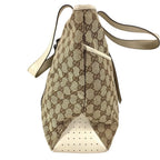 Gucci Shoulder Bag GG Logo Canvas Leather White — view 4