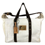 Louis Vuitton Boston Bag Sac Weekend Canvas Ecru White
