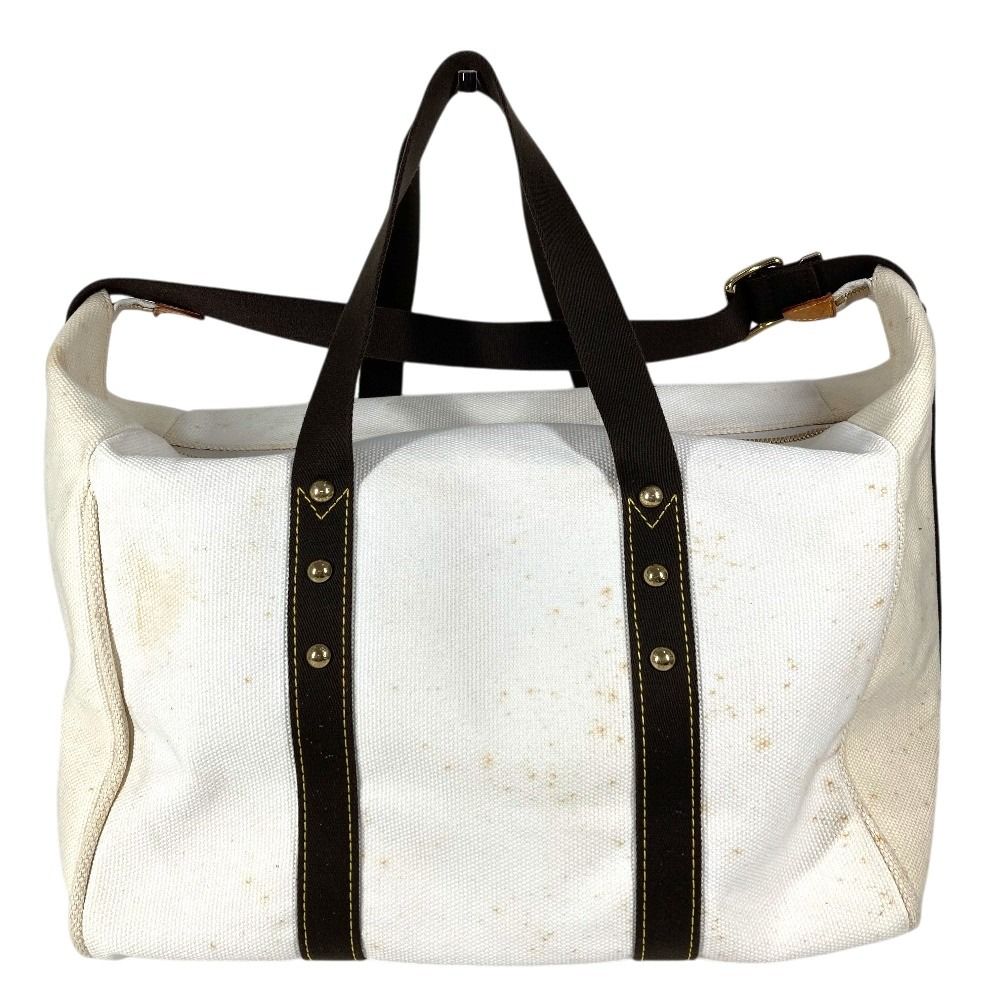 Louis Vuitton Boston Bag Sac Weekend Canvas Ecru White — view 2