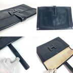 Hermes Clutch Jije PM Box Calf Navy — view 8