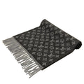 Louis Vuitton Scarf Echarpe Monogram Gradient Noir Wool Cashmere