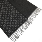 Louis Vuitton Scarf Echarpe Monogram Gradient Noir Wool Cashmere — view 4