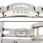 Fendi Watch Stella Rectangular White Dial Logo Bracelet SS — view 5
