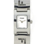 Fendi Watch Stella Rectangular White Dial Logo Bracelet SS