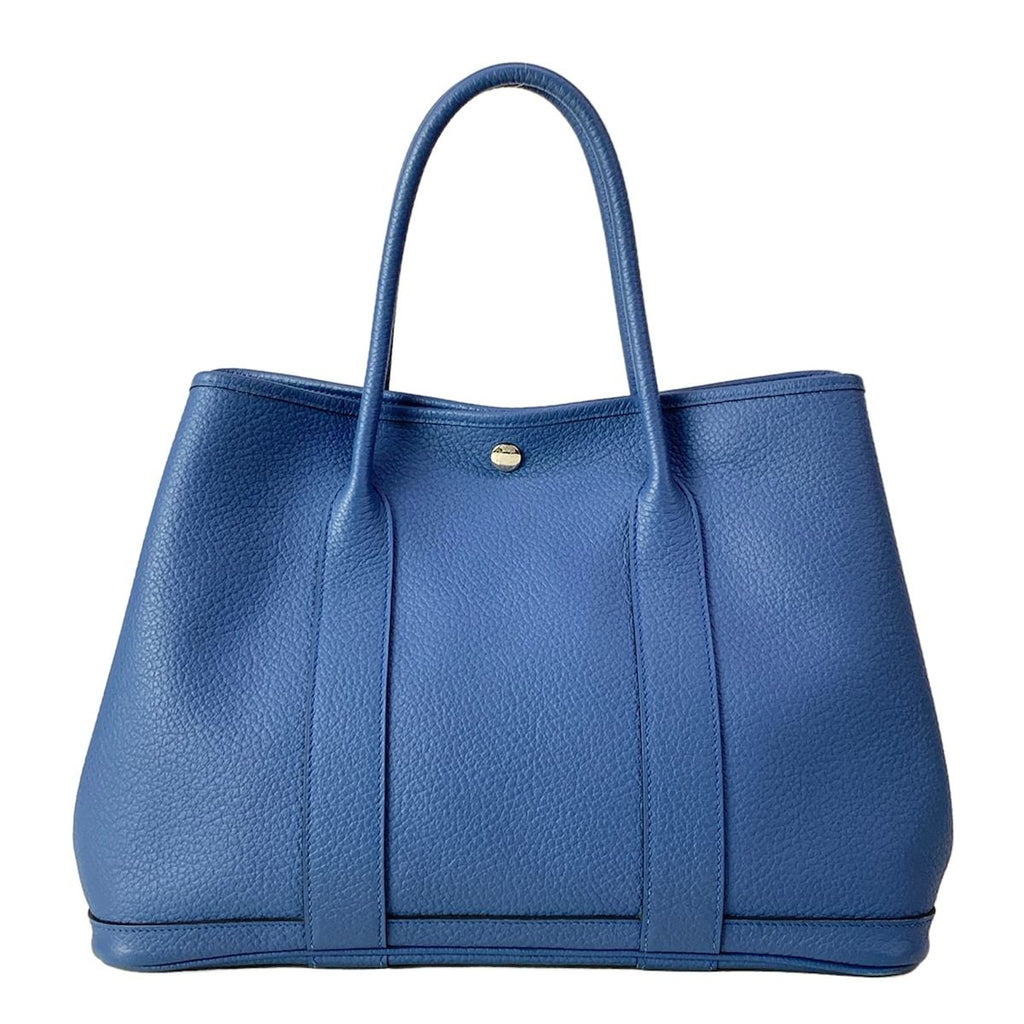 Hermes Tote Garden Party PM Blue Tonpet Silver — view 3