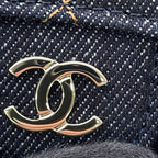 Chanel Card Case Quilted Classic CC Logo Denim Business Holder — view 6