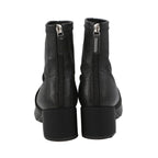 Chanel Boots CC Logo Ribbon Short Leather Patent 34c Shoes Ankle Black — view 3