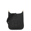 Hermes Shoulder Bag Evelyne TPM 111 cm Amazon Black Gold Taurillon Clemence