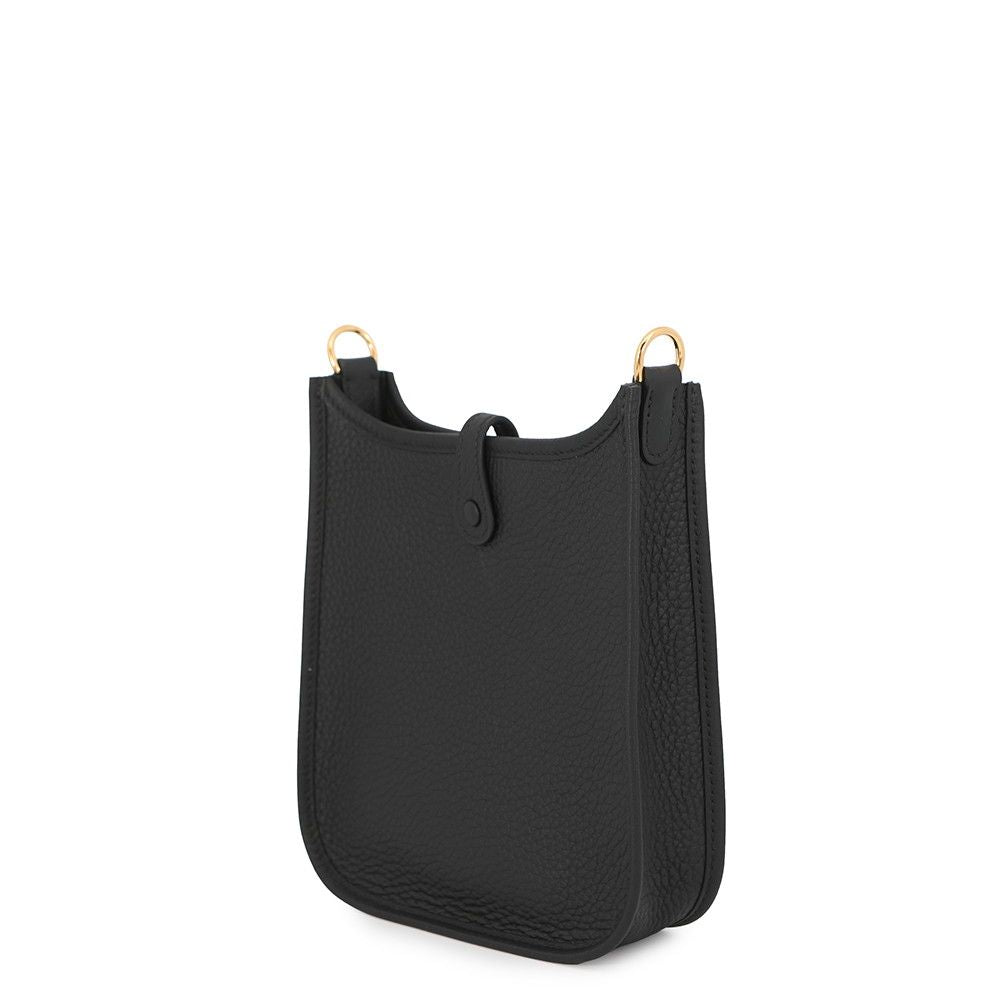 Hermes Shoulder Bag Evelyne TPM 111 cm Amazon Black Gold Taurillon Clemence — view 2