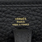 Hermes Shoulder Bag Evelyne TPM 111 cm Amazon Black Gold Taurillon Clemence — view 5