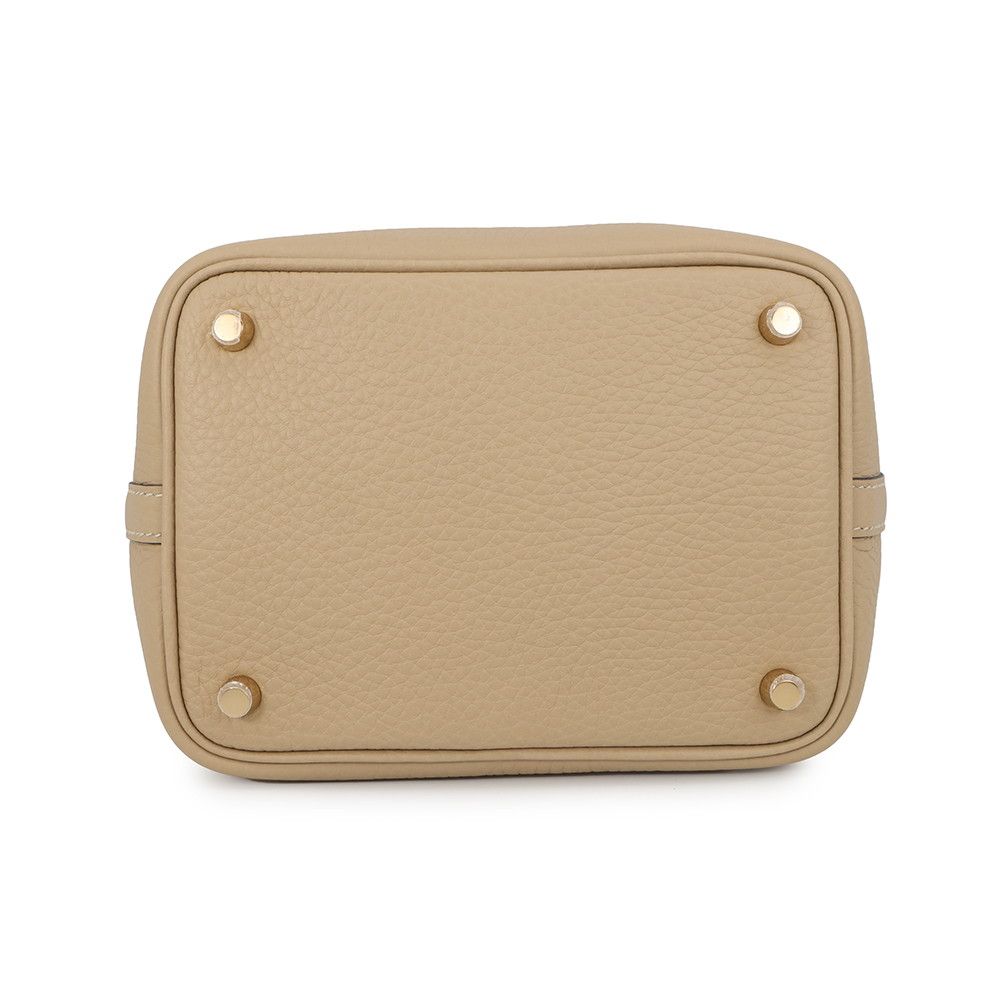 Hermes Handbag Picotin Lock PM Trench Gold Taurillon Clemence — view 3