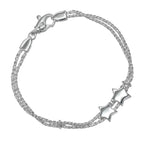 Tiffany & Co Star Double Rope Vintage 925 Sterling Silver Bracelet