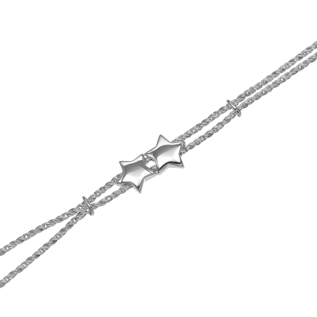 Tiffany & Co Star Double Rope Vintage 925 Sterling Silver Bracelet — view 5