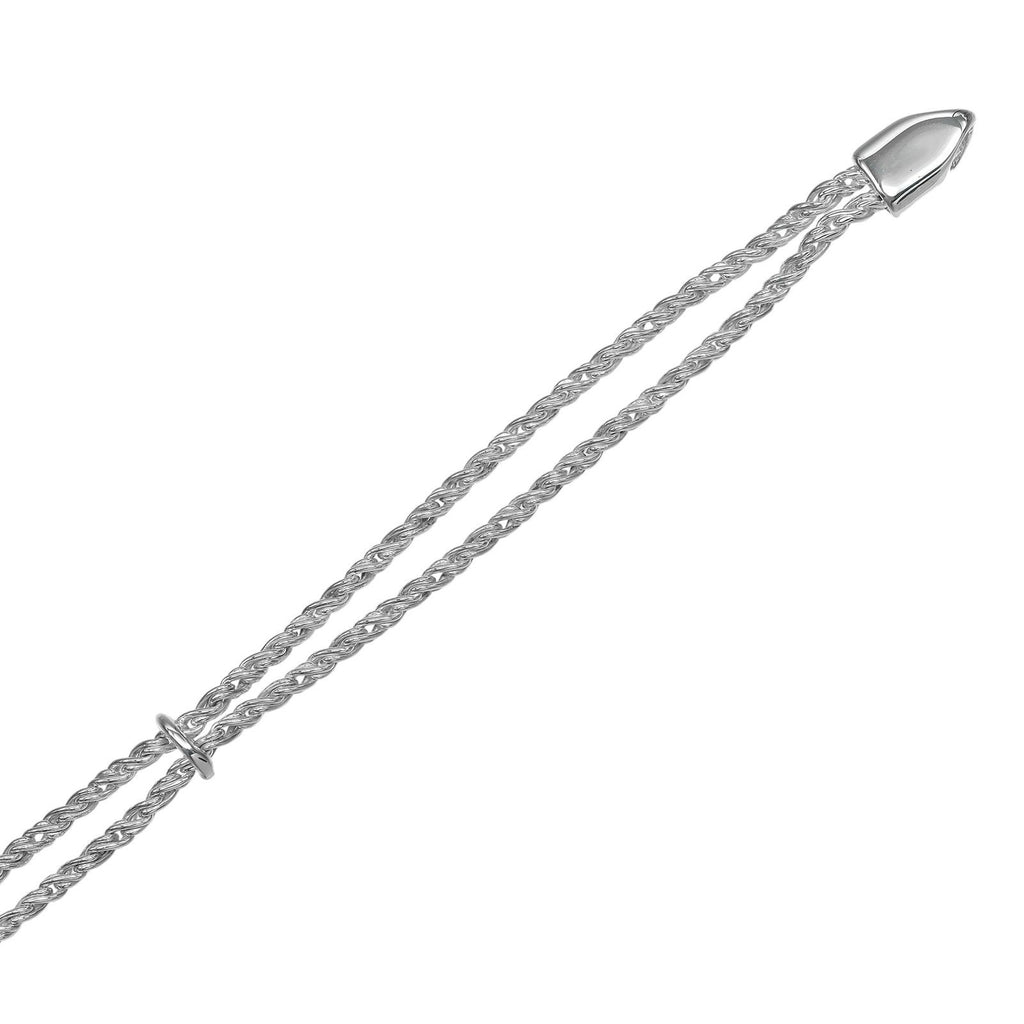Tiffany & Co Star Double Rope Vintage 925 Sterling Silver Bracelet — view 6