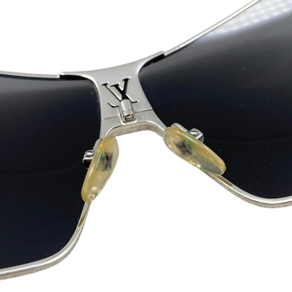Louis Vuitton Sunglasses Conspiration Mask Homme LV Logo Black Silver Eyewear — view 6