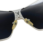 Louis Vuitton Sunglasses Conspiration Mask Homme LV Logo Black Silver Eyewear — view 6