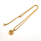 Dior Necklace CD Logo Gold Plated Rhinestone — view 3