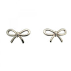 Tiffany & Co Earrings Bow Ribbon Silver