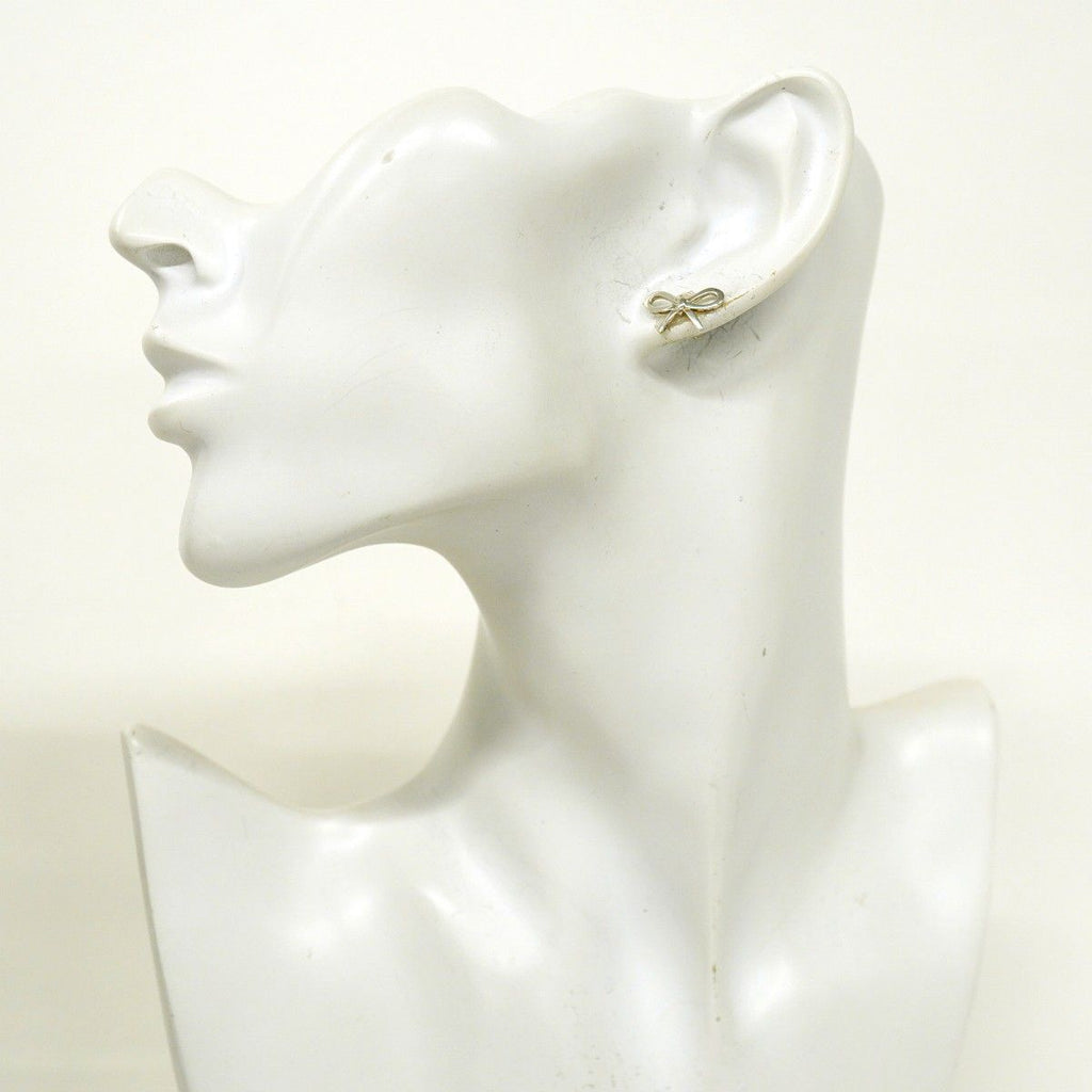 Tiffany & Co Earrings Bow Ribbon Silver — view 6