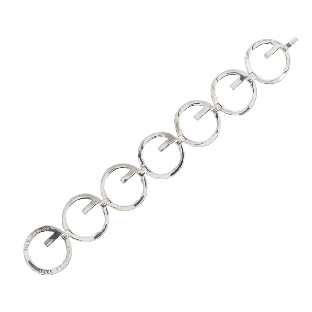 Gucci Logo Circle 925 Sterling Silver Bracelet — view 4
