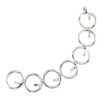 Gucci Logo Circle 925 Sterling Silver Bracelet