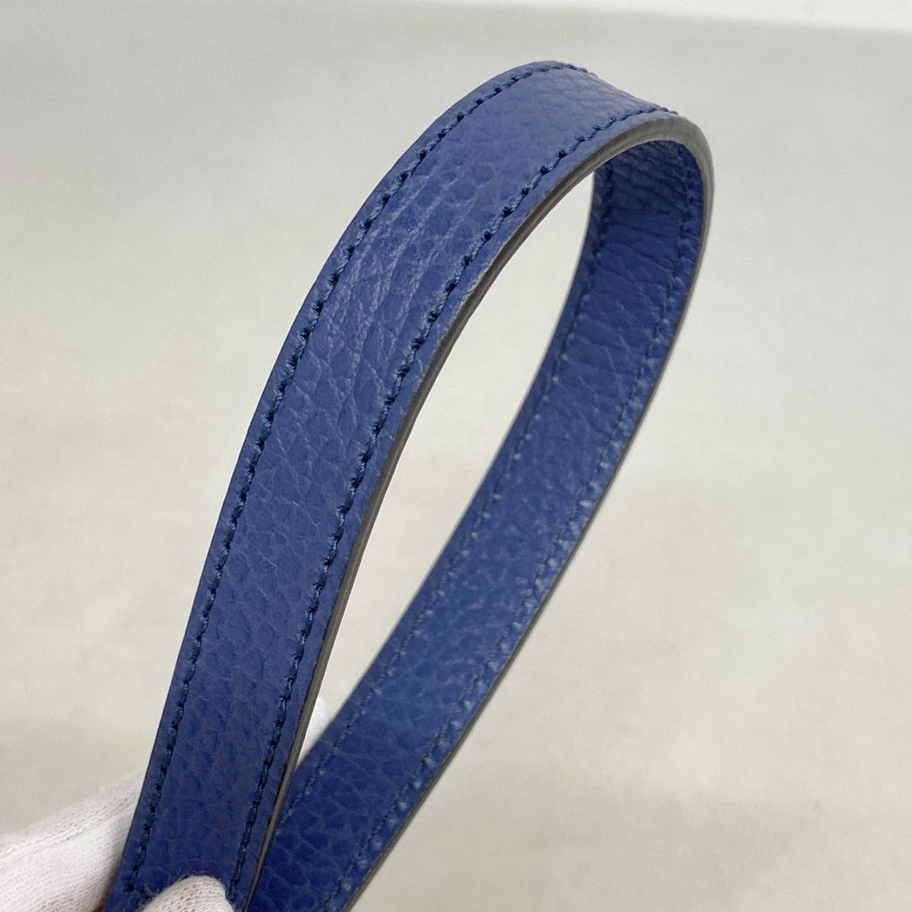 Gucci Shoulder Wallet Interlocking Leather Blue Gold — view 8