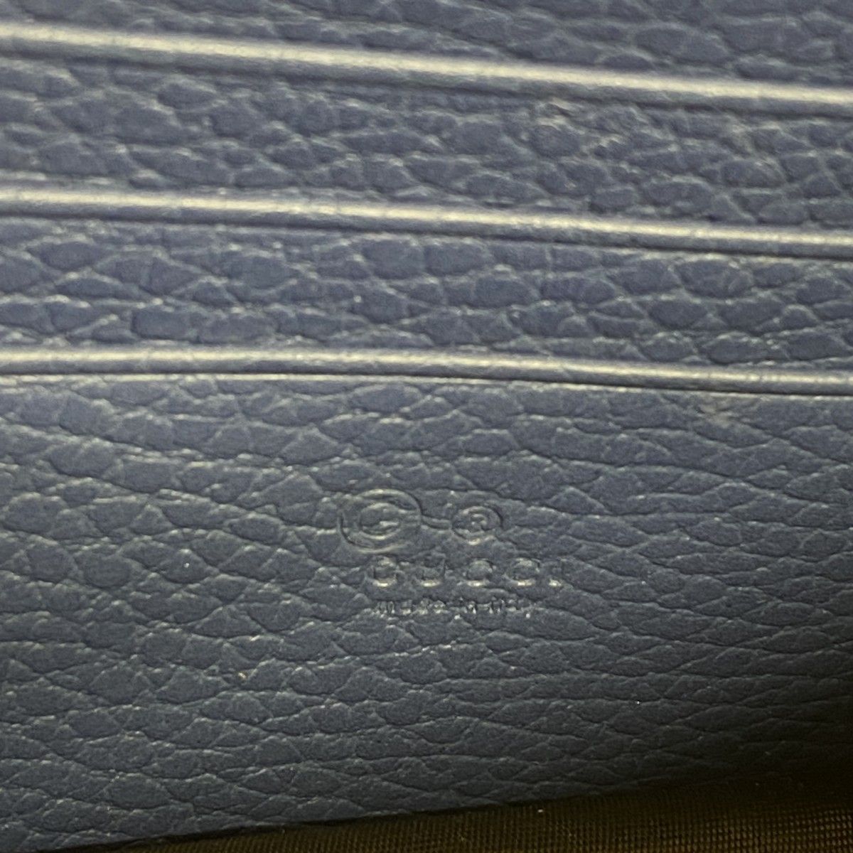 Gucci Shoulder Wallet Interlocking Leather Blue Gold — view 5
