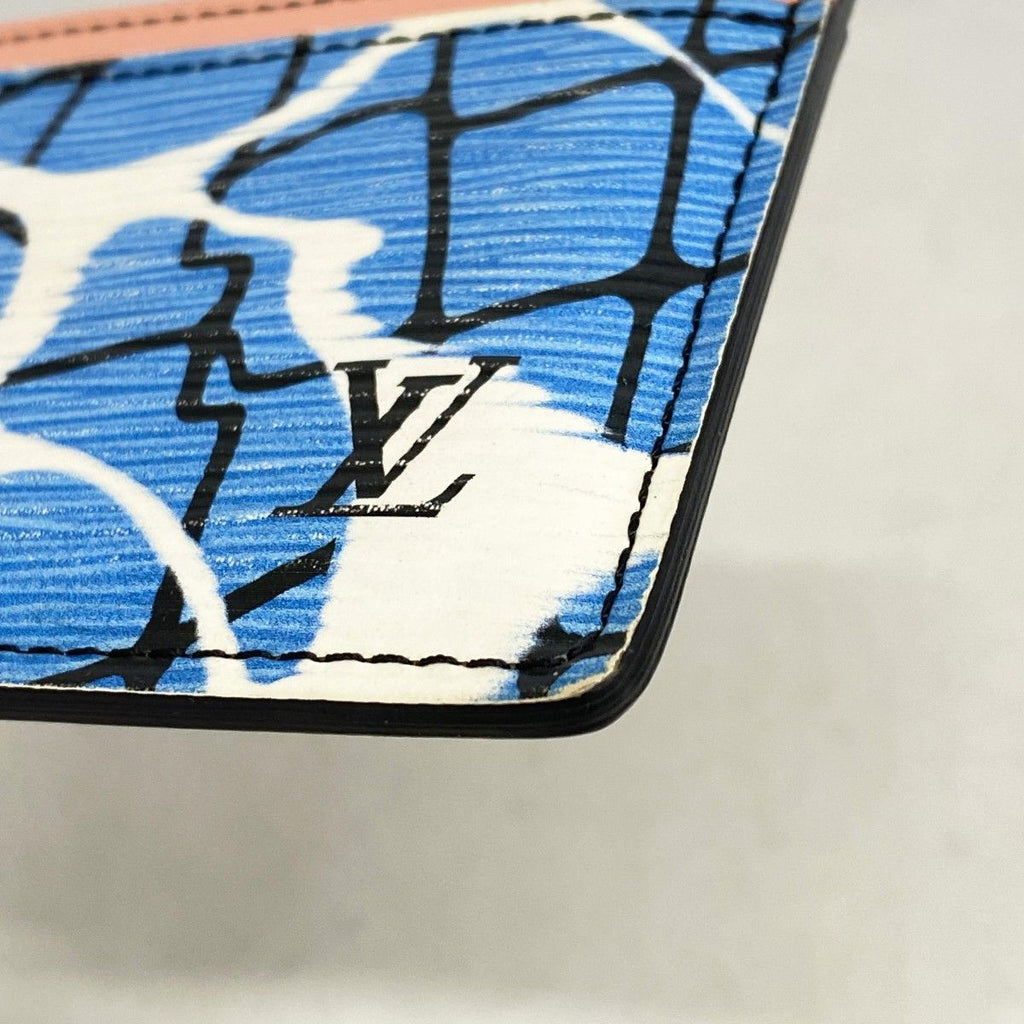 Louis Vuitton Card Case Epi Holder Sample Blue Multicolor — view 5