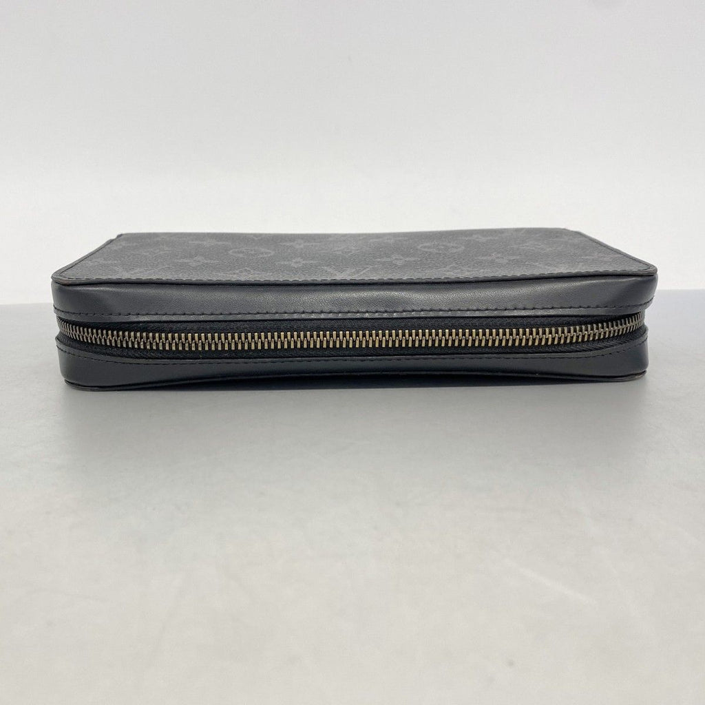 Louis Vuitton Wallet Monogram Eclipse Zippy XL Black Gray — view 3