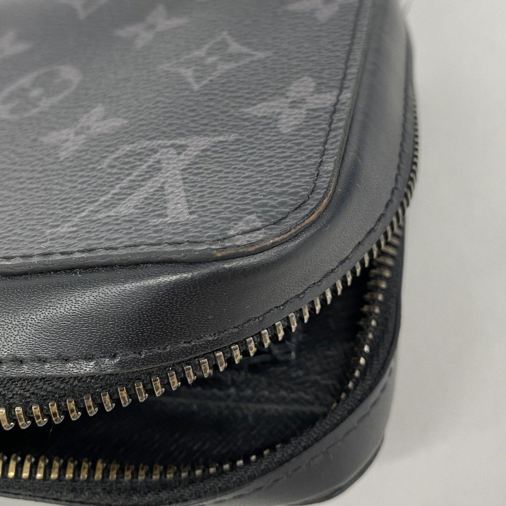 Louis Vuitton Wallet Monogram Eclipse Zippy XL Black Gray — view 7